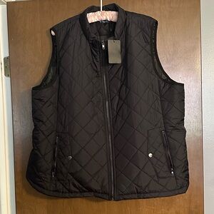 Fuinloth Black Zip-up Vest
